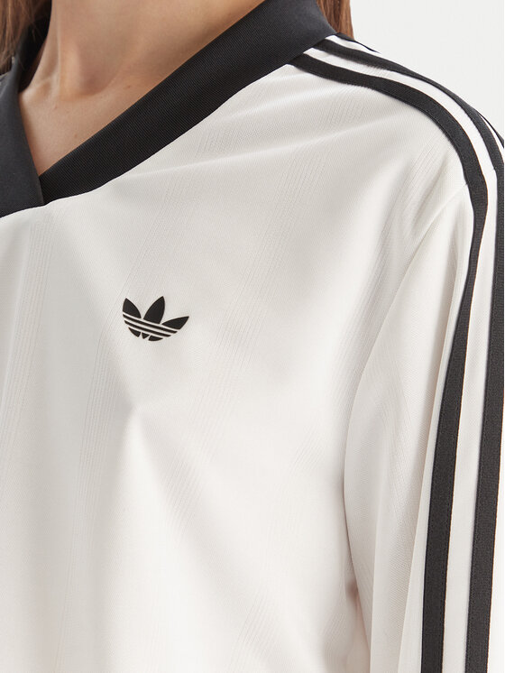 adidas adidas Bluză adicolor Football Jacquard JV9740 Alb Loose Fit