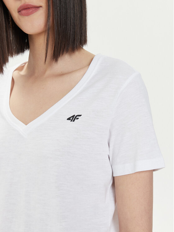 4F 4F T-shirt 4FWSS24TTSHF1162 Bijela Regular Fit