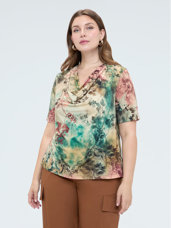 Fiorella Rubino Fiorella Rubino T-shirt G00UL009626N0S5 Verde Regular Fit