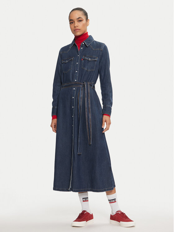 Levi's Džínsové šaty Quinney A8658-0000 Tmavomodrá Regular Fit