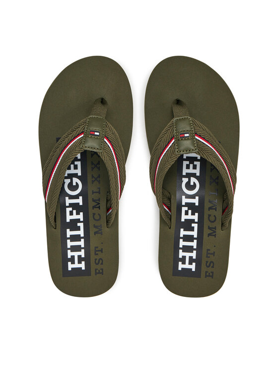 Tommy Hilfiger Tommy Hilfiger Flip flop Corporate Hilfiger Beach FM0FM05436 Roșu