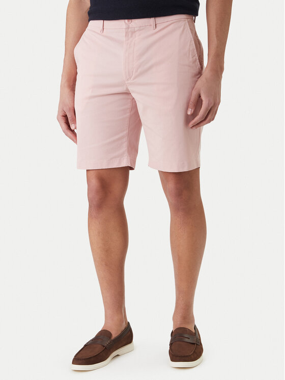 Tommy Hilfiger Pantalon scurți din material Denton 9.5 MW0MW42351 Roz Slim Fit