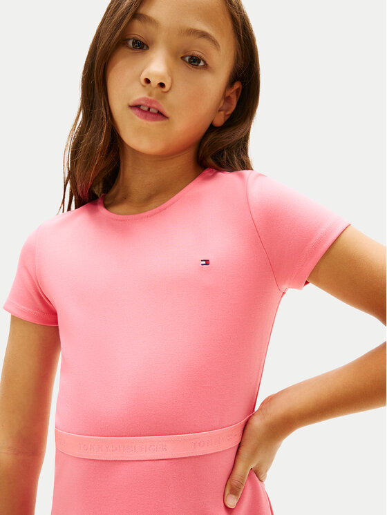 Tommy Hilfiger Tommy Hilfiger Každodenní šaty KG0KG09149 Světle růžová Regular Fit