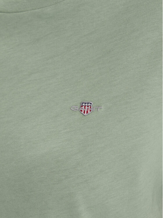 Gant Gant T-Shirt Shield 4200200 Zielony Regular Fit
