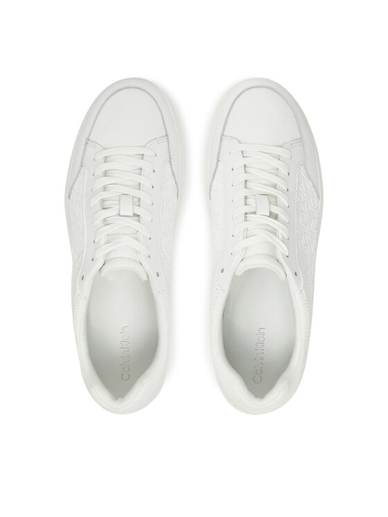 Calvin Klein Calvin Klein Sneakersy Clean Cup Low Laceup Mono HM0HM01899 Biały