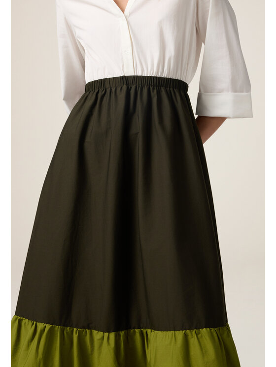 Oltre Oltre Abito da sera 7700R004808N0S5 Verde Flared Fit