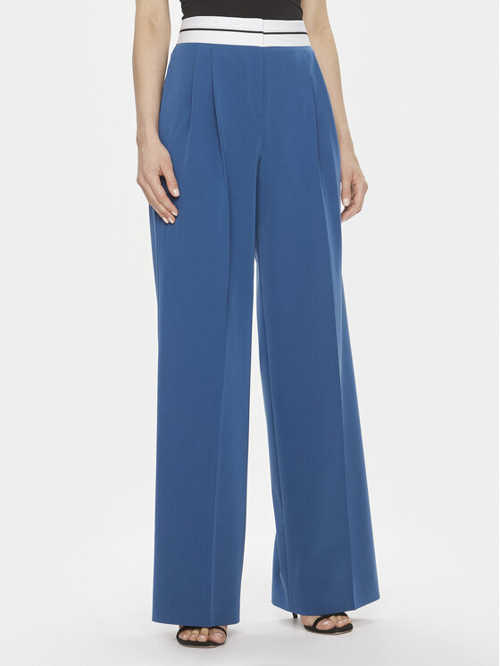 Hugo Pantaloni di tessuto Hasiya 50505370 Blu Relaxed Fit, taglia : 34