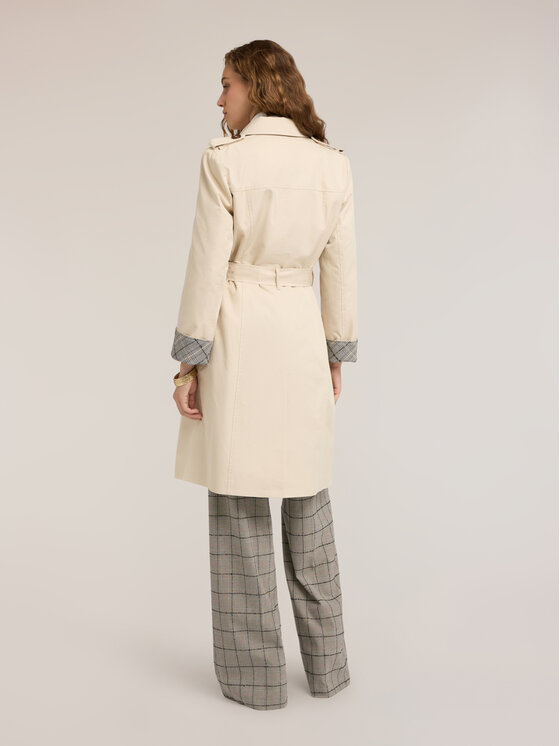 Motivi Motivi Cappotto invernale 0033Q000670N002 Crema A-Line Fit