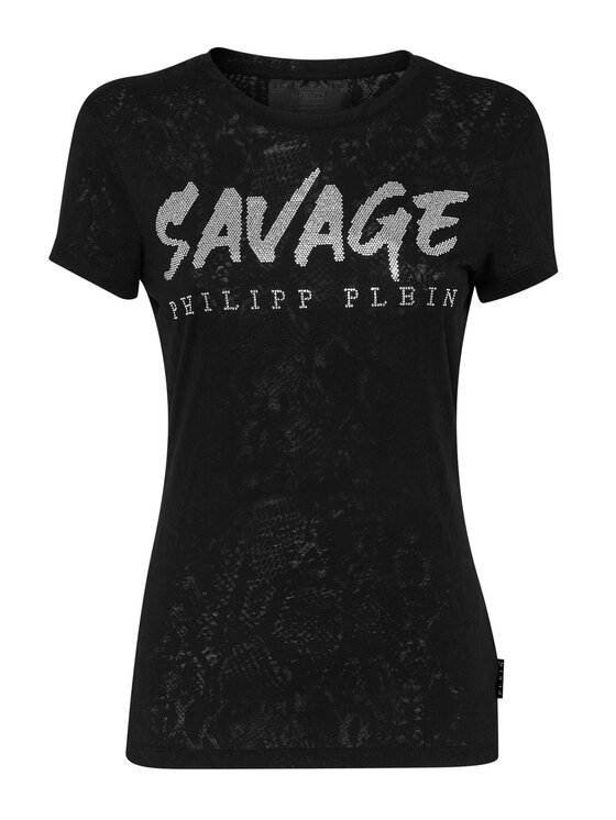 PHILIPP PLEIN PHILIPP PLEIN T-Shirt 1443 Czarny Regular Fit