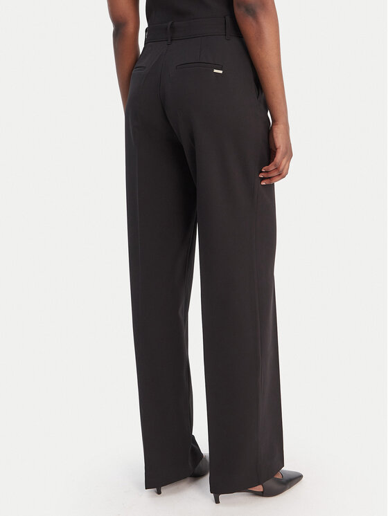 Guess Guess Szövet nadrág W6RB02 WH9Y2 Fekete Regular Fit