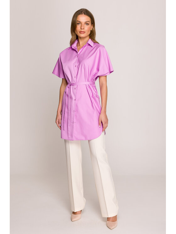 Stylove Stylove Košeľa S402 Ružová Sexy Straight Fit