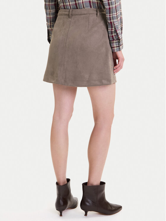 ONLY ONLY Spódnica z imitacji skóry Amazing 15351289 Beżowy Slim Fit
