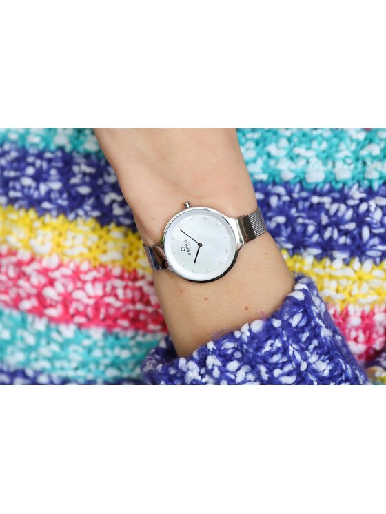 Obaku Obaku Hodinky V173LXCIMC Strieborná
