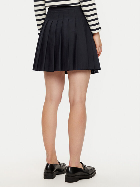 Tommy Hilfiger Tommy Hilfiger Spódnica plisowana WW0WW43626 Granatowy Regular Fit