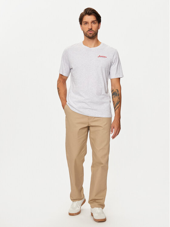 Jack&Jones Jack&Jones Тишърт Erik 12257603 Сив Relaxed Fit