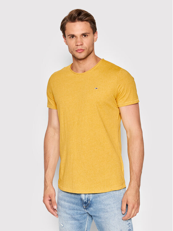 Tommy Jeans Tommy Jeans Tričko Tjm Jaspe DM0DM09586 Žltá Slim Fit