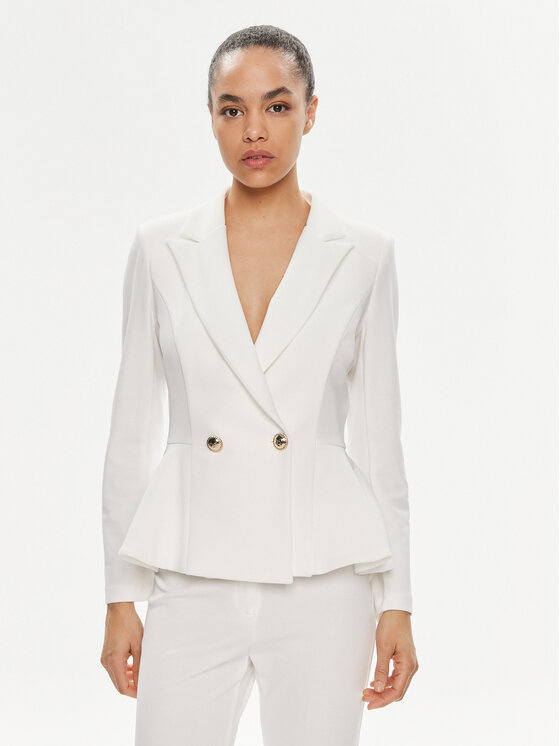 Rinascimento Rinascimento Švarkas CFC0118247003 Balta Regular Fit