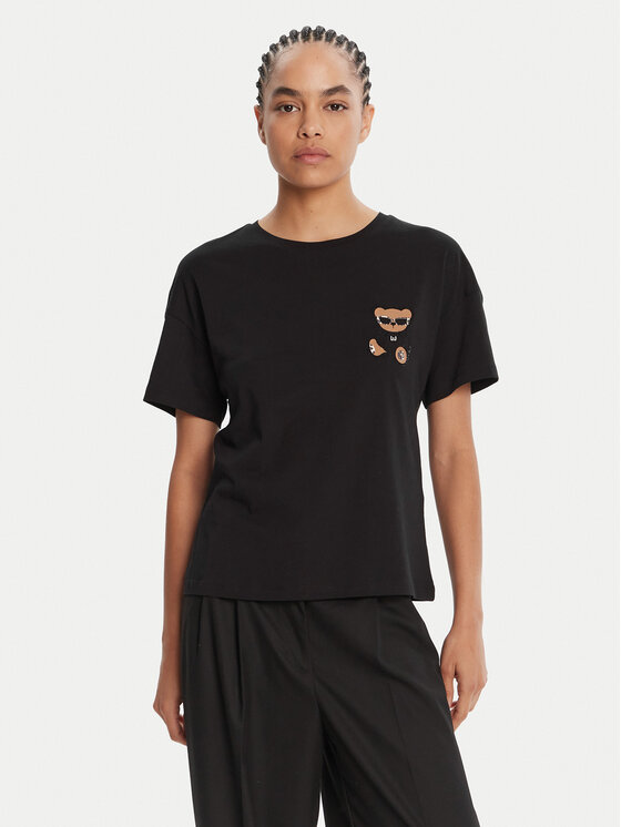 Liu Jo Liu Jo T-särk MF5416 JS923 Must Regular Fit