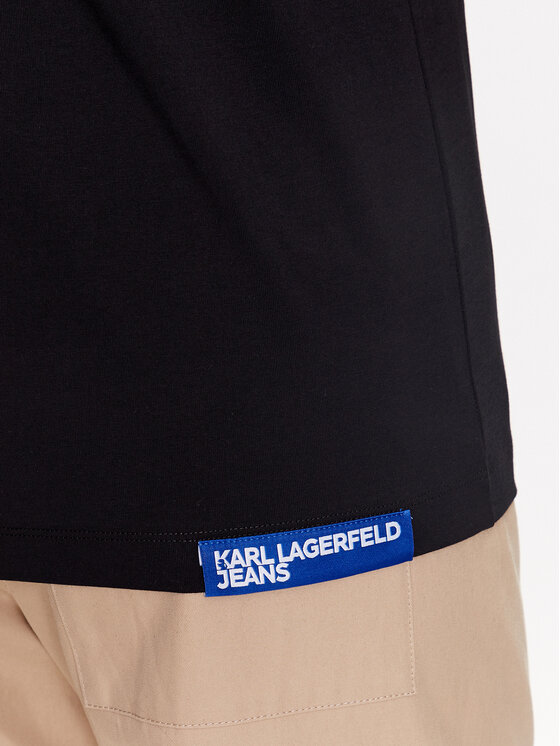 Karl Lagerfeld Jeans Karl Lagerfeld Jeans T-shirt 231J1706 Crna Regular Fit