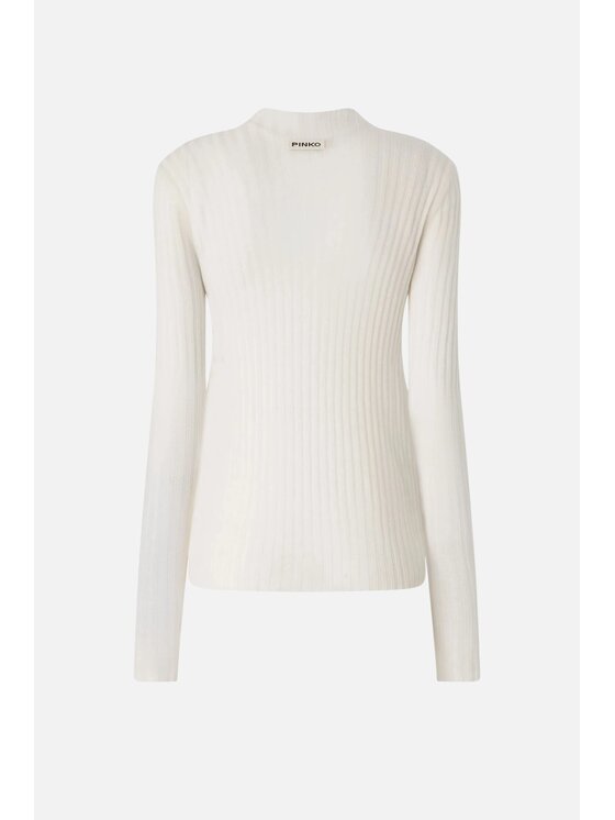 PINKO PINKO Sweter Muggito Maglia Biały Slim Fit