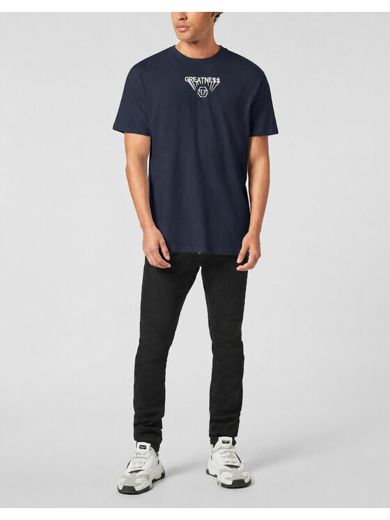 PHILIPP PLEIN PHILIPP PLEIN T-Shirt 26263 Tmavomodrá Regular Fit