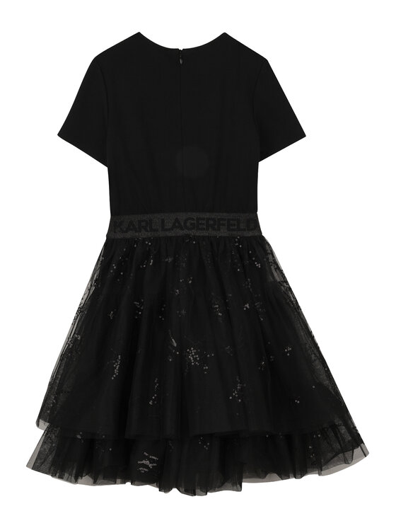 Karl Lagerfeld Kids Karl Lagerfeld Kids Φόρεμα καθημερινό Z31142 D Μαύρο Regular Fit