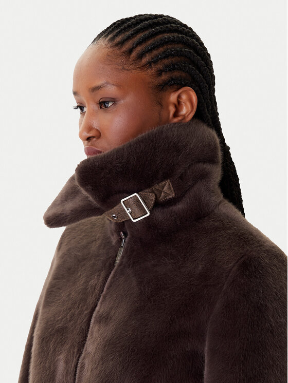Bomboogie Bomboogie Кожено палто GW9190TFSB5 Кафяв Regular Fit