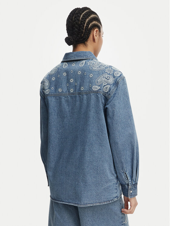 Liu Jo Liu Jo cămașă de blugi UA6145 D0313 Albastru Regular Fit