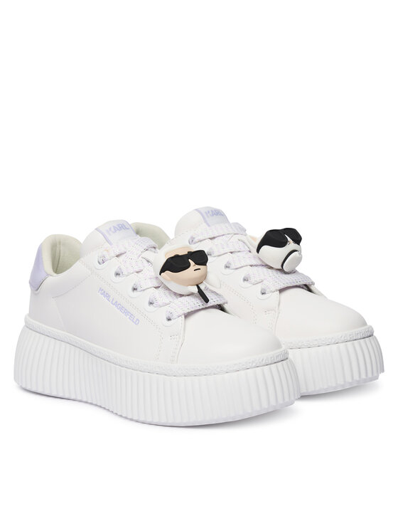 KARL LAGERFELD KARL LAGERFELD Sneakersy Kreeper Lo KL42336T Écru