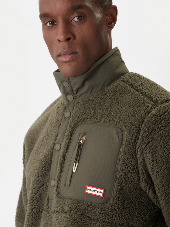 Hunter Hunter Fleecová mikina Athol HARM0017252 Zelená Regular Fit