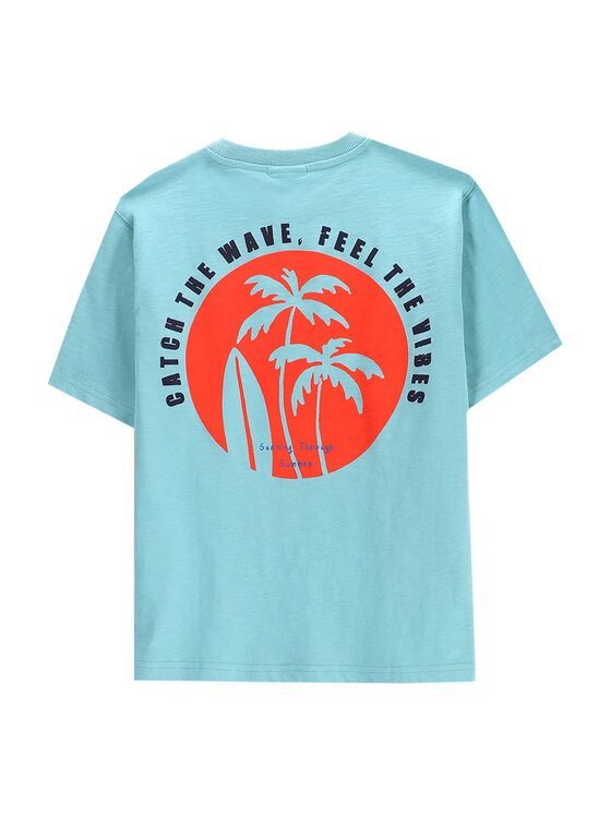 Coccodrillo Coccodrillo Marškinėliai WC5143201HBJ Mėlyna Regular Fit