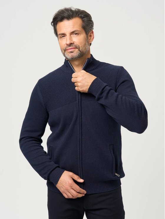 Willsoor Willsoor Sweter 71419 Granatowy Regular Fit