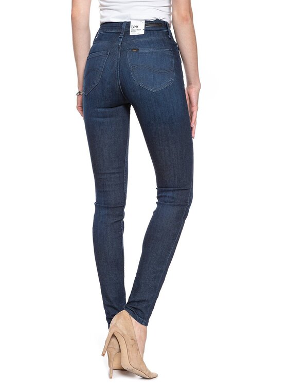 Lee Lee Jeansy SCARLETT HIGH Niebieski Skinny Fit