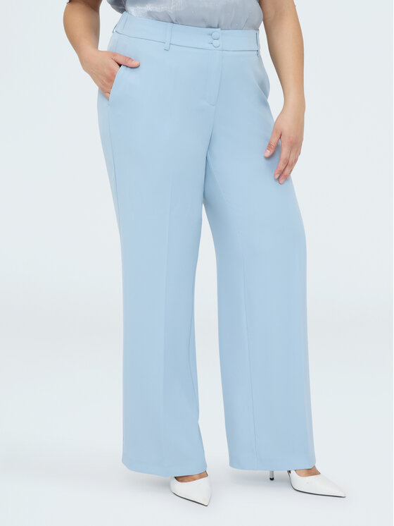 Fiorella Rubino Fiorella Rubino Pantaloni di tessuto P015T105268N004 Turchese Regular Fit