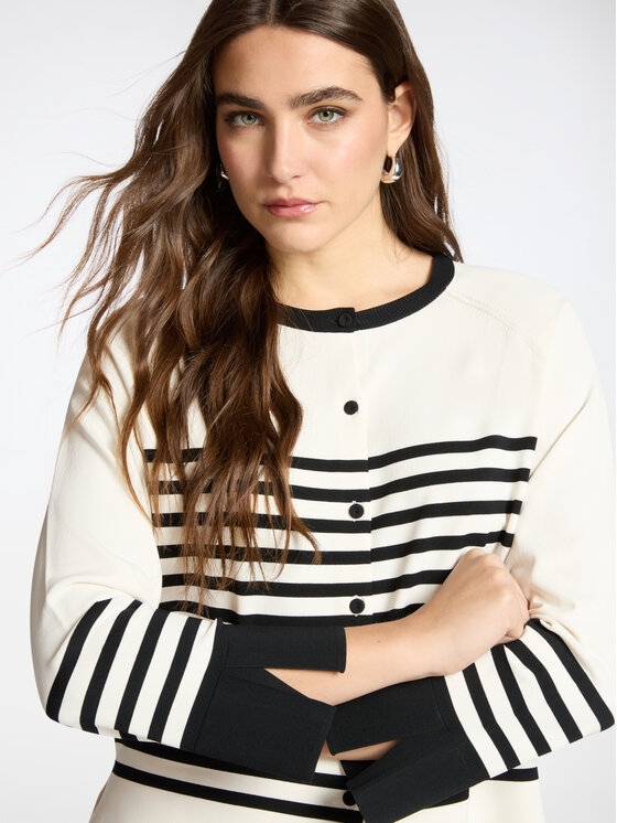 Elena Mirò Elena Mirò Sweter M562Z000703N0A1 Biały Boxy Fit
