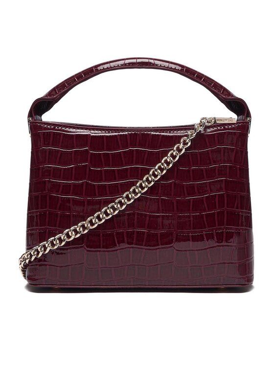 Nine West Nine West Дамска чанта EO-CITY GRACE-LDA9420 CROCO Тъмночервен