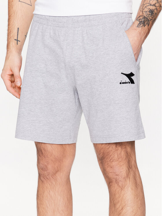 Diadora Pantaloncini sportivi Core 102.179760 Grigio Regular Fit Modivo