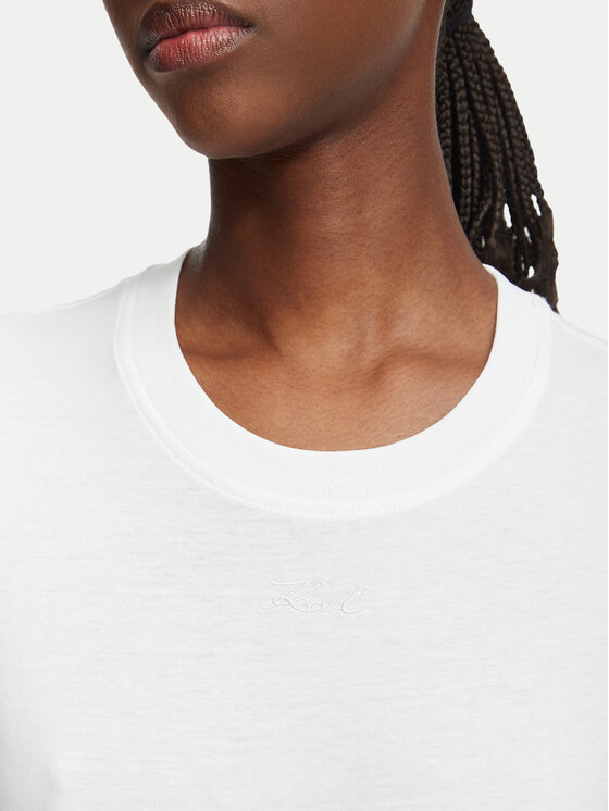 KARL LAGERFELD KARL LAGERFELD T-Shirt B2W17094 Biały Regular Fit