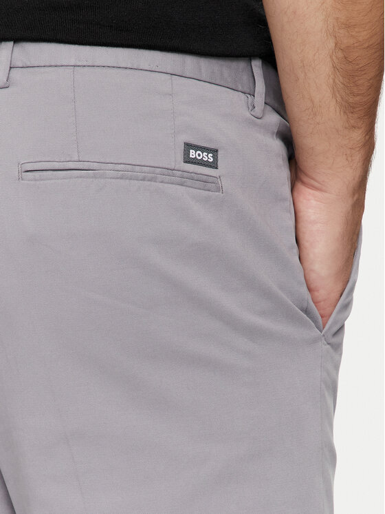 BOSS Boss Chino nohavice Kaito1 50487966 Sivá Slim Fit