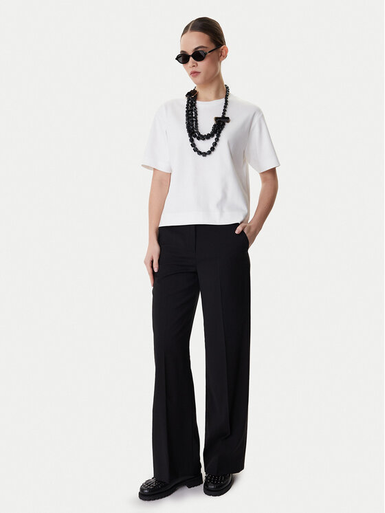 Weekend Max Mara Weekend Max Mara Тишърт Multid 2615941031 Бял Relaxed Fit