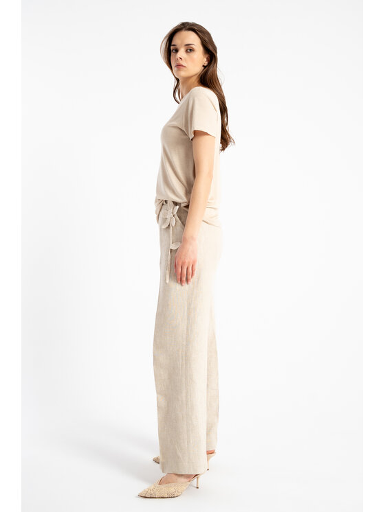 CLICK CLICK Μπλουζάκι 10-6891 Μπεζ Comfortable Fit
