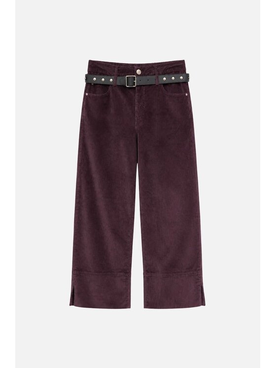 PINKO PINKO Spodnie materiałowe Cyntia Cropped Bordowy Regular Fit