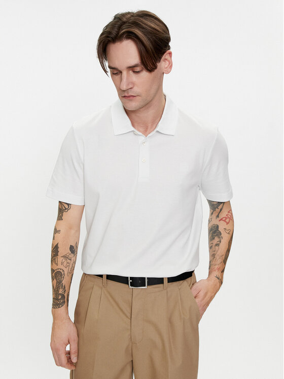 Baldessarini Polokošeľa B4 10044/000/5190 Biela Regular Fit