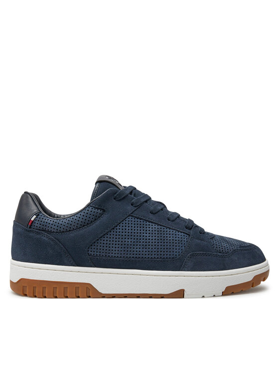 Tommy Hilfiger Superge Th Basket Best Nubuck Mix FM0FM05119 Mornarsko Modra