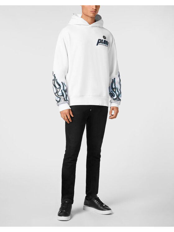 PHILIPP PLEIN PHILIPP PLEIN Bluza 22629 Biały Regular Fit