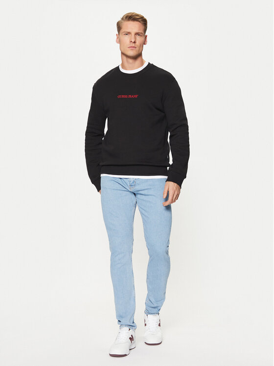 Guess Jeans Guess Jeans Суитшърт M4YQ19 K9V31 Черен Regular Fit