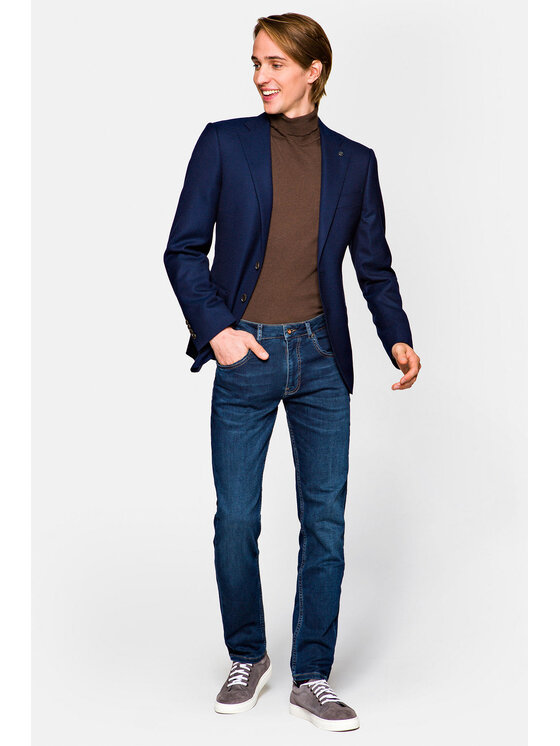 Lancerto Lancerto Marynarka Katania 3 Granatowy Regular Fit