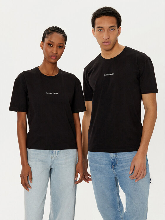 Filling Pieces Filling Pieces T-shirt Unisex 7443400 Crna Slim Fit