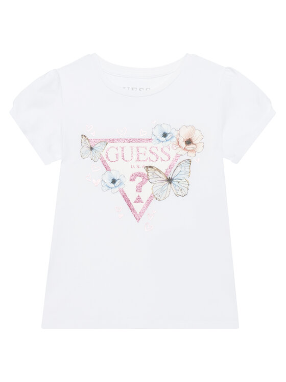 Guess Guess Σετ T-Shirt και φούστα K6RG07 K6YW0 Λευκό Regular Fit