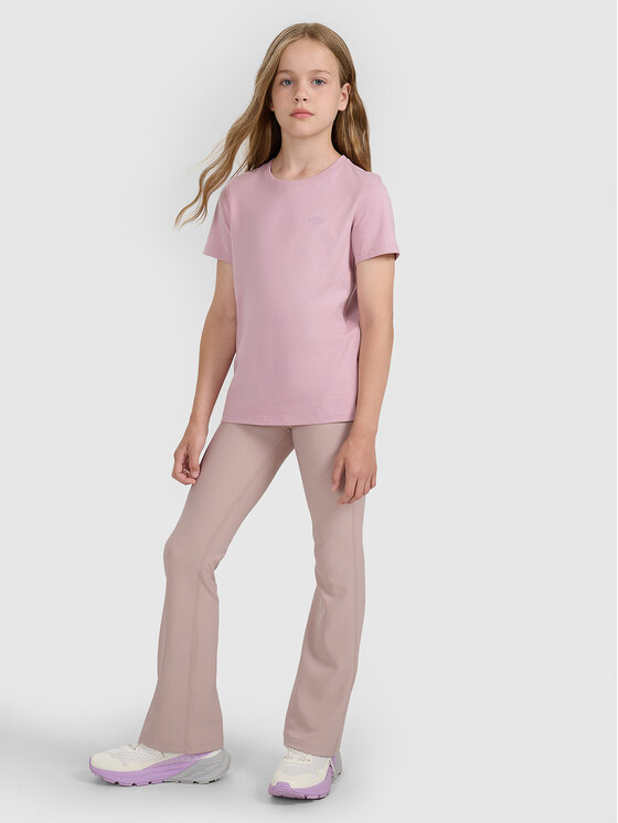 4F 4F T-Shirt BASIC+ Różowy jasny Oversize